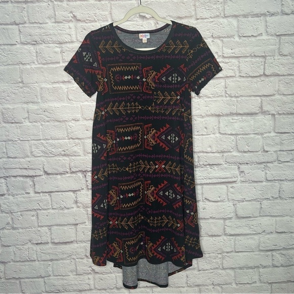 Lularoe Aztec Print High Low Carly Dress - Picture 4 of 12